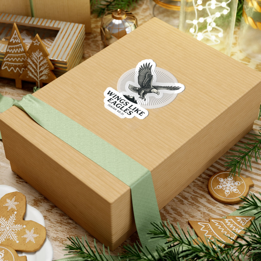 Wings Like Eagles sticker | Isaiah 40:31, Christian faith decal