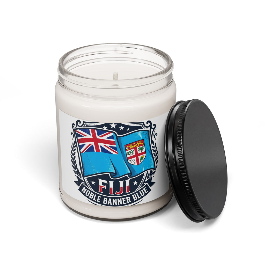 Fiji Flag Soy Candle — 9oz Scented Jar (Noble Banner Blue)