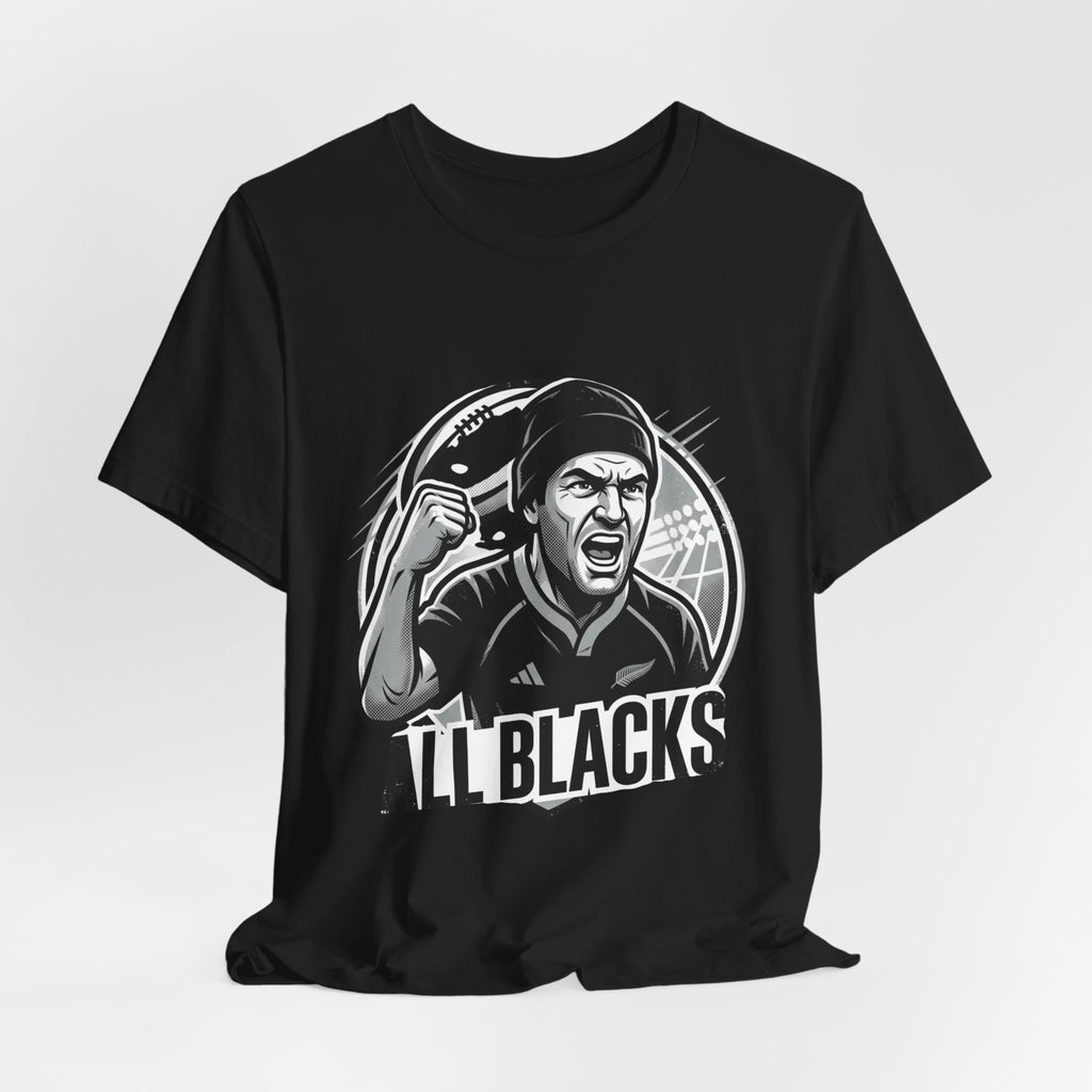 All Blacks Rugby T-Shirt — Men’s Fan Tee with Chant Graphic