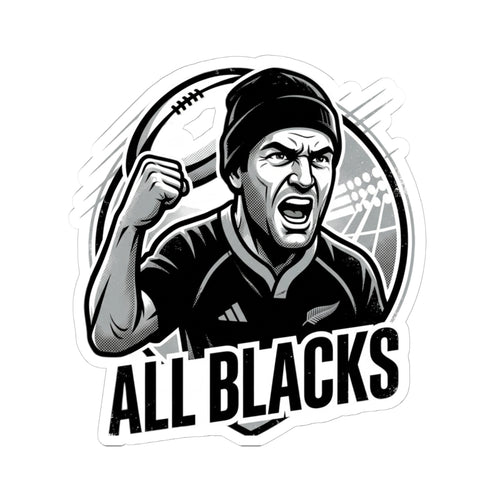 All Blacks Rugby Player Kiss-Cut Sticker — Fierce Fan Decal