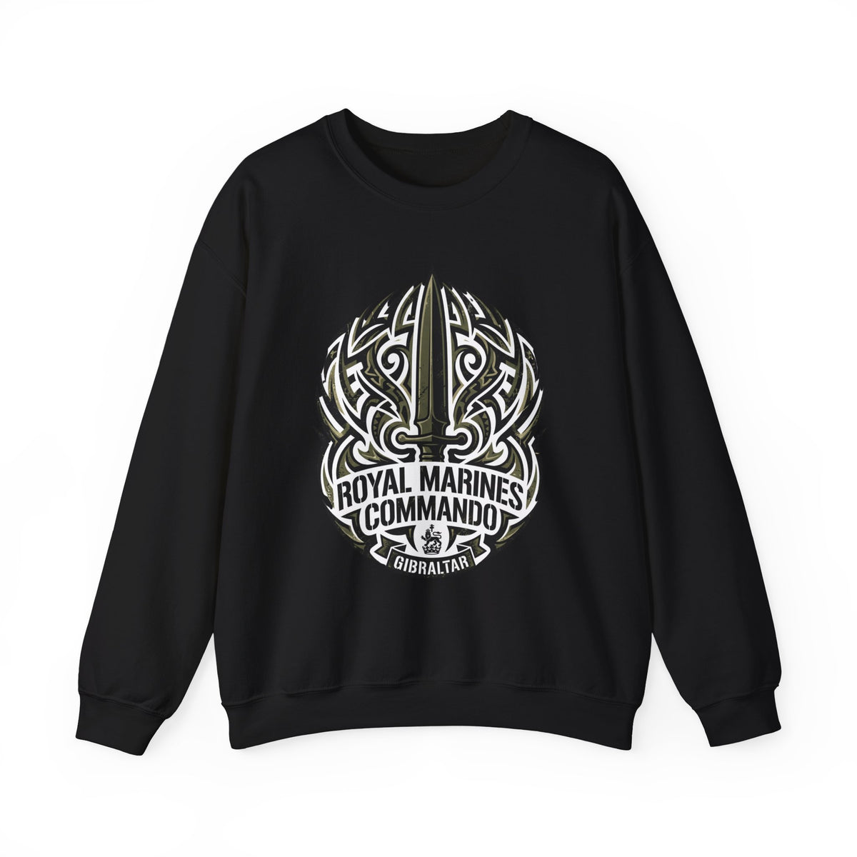 Royal Marines Commando Sweatshirt – Gibraltar Tribal Dagger Crewneck