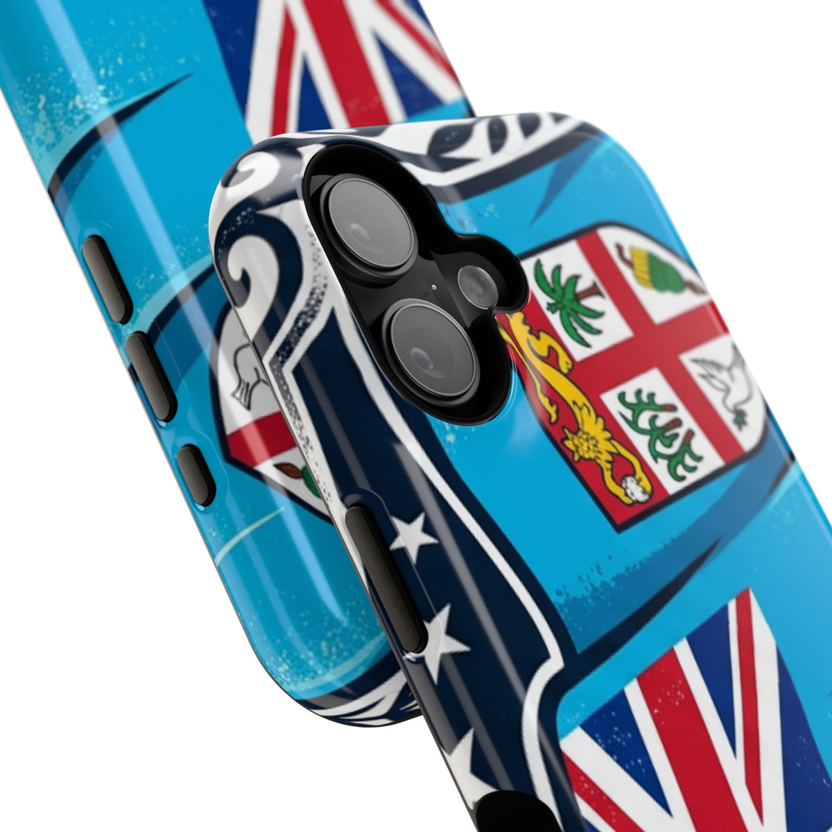 Fiji Flag Impact-Resistant Phone Case — Durable Protective Cover with Fiji Coat of Arms & Union Jack Design