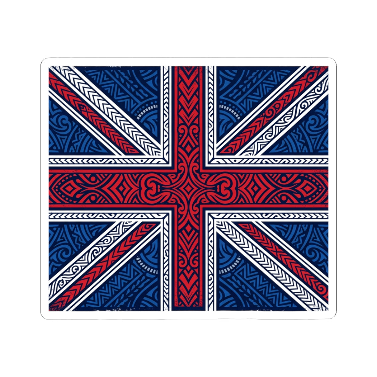 Union Jack Sticker — Celtic Knot British Flag Kiss-Cut Decal