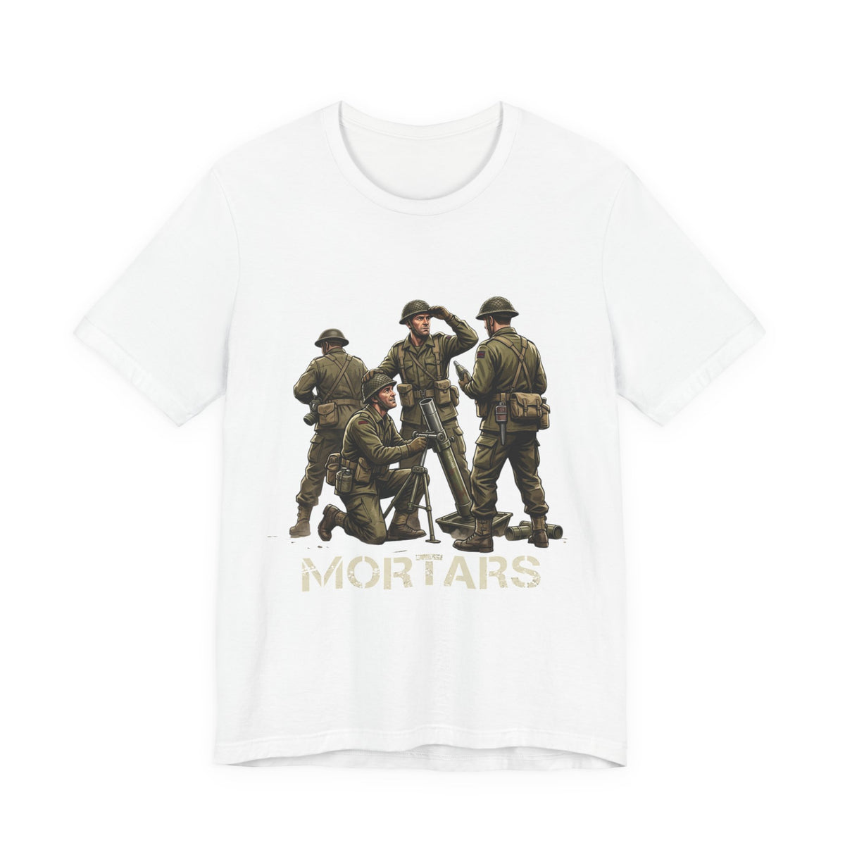 Mortars Military T‑Shirt — Vintage Squad Illustration Tee