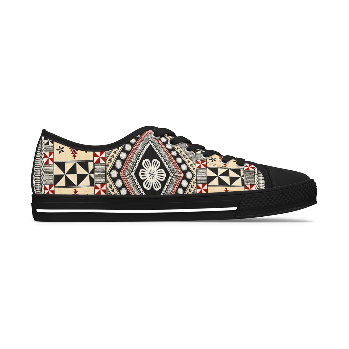 Boho Mosaic Low Top Sneakers — Patterned Casual Shoes
