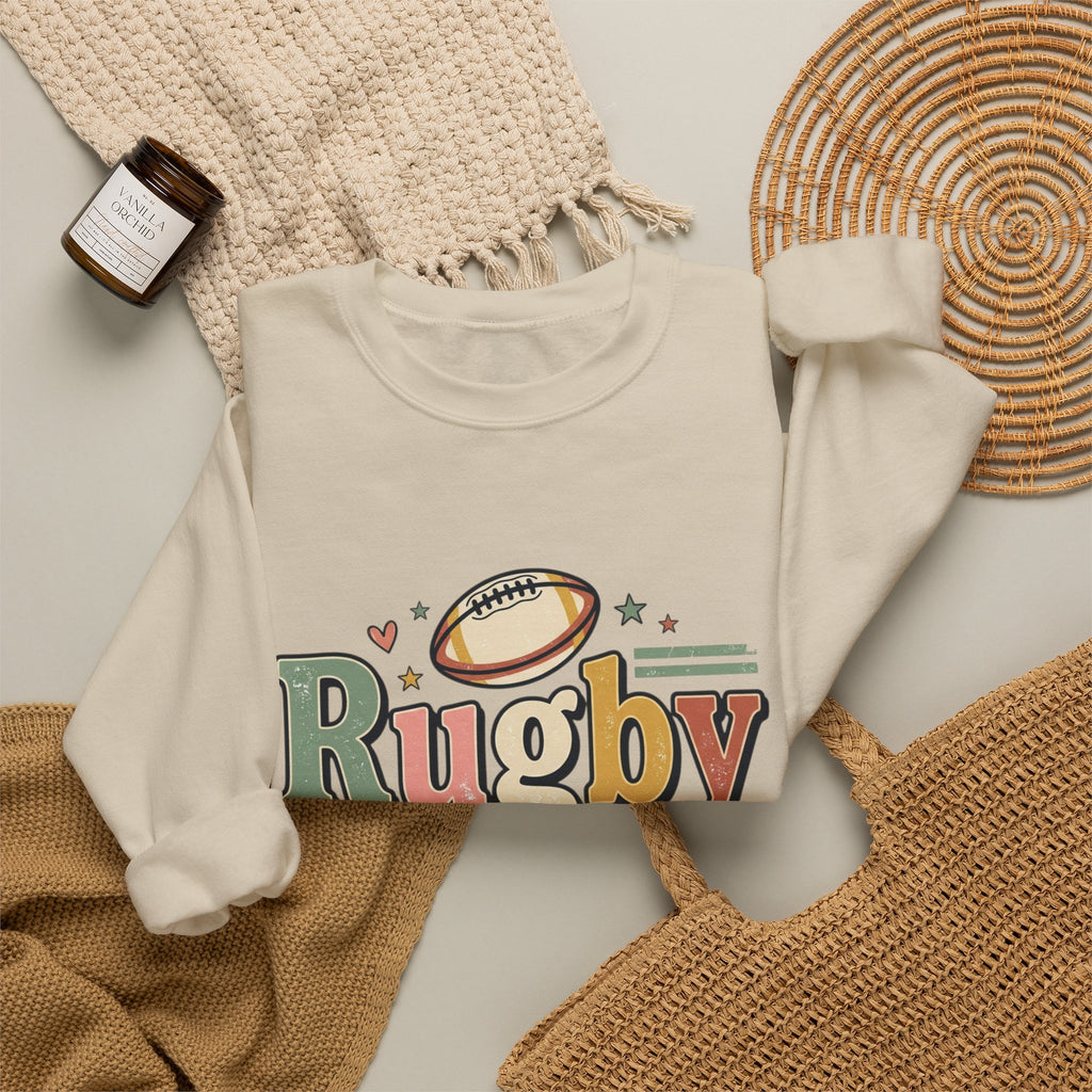 Rugby Dad Sweatshirt — Supportive, Devoted, Fatherly Crewneck
