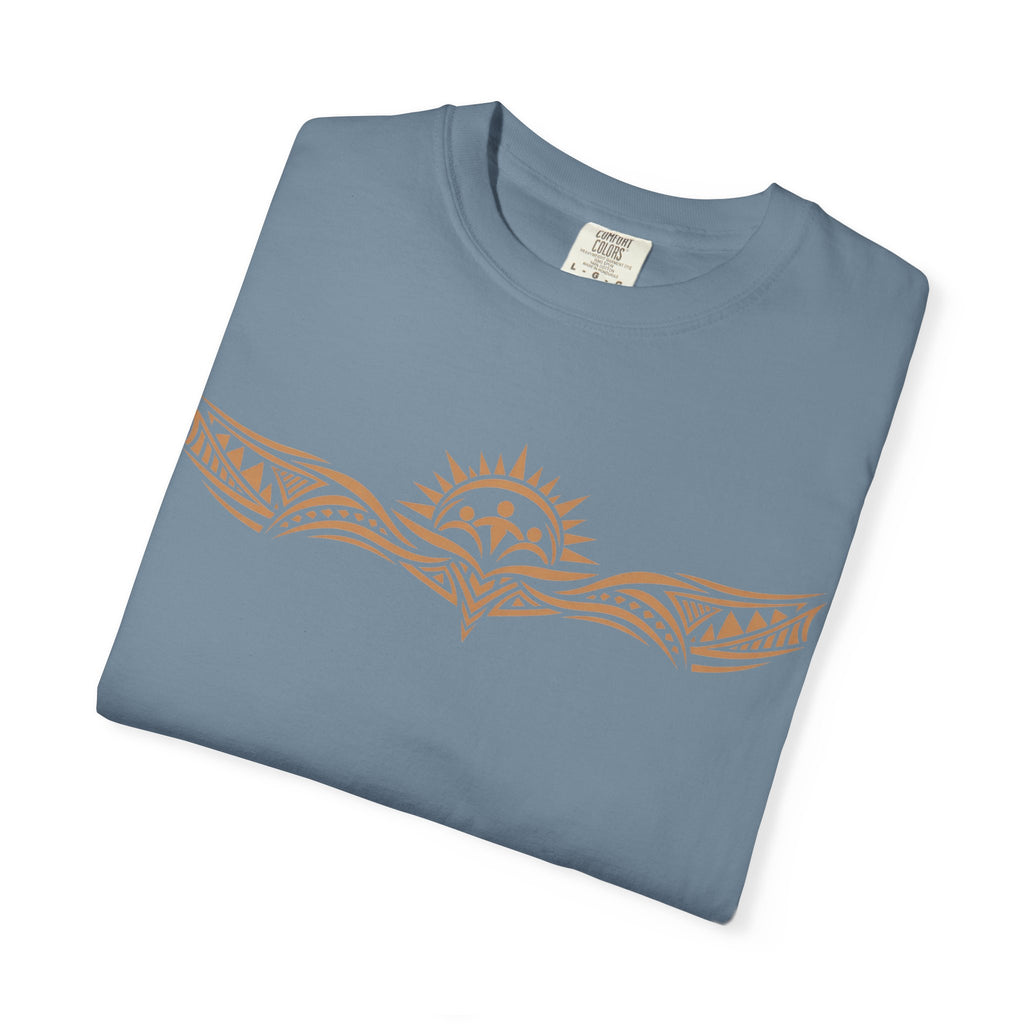 Tribal Sunset T‑Shirt — "Your Tribe" Inspirational Back Graphic