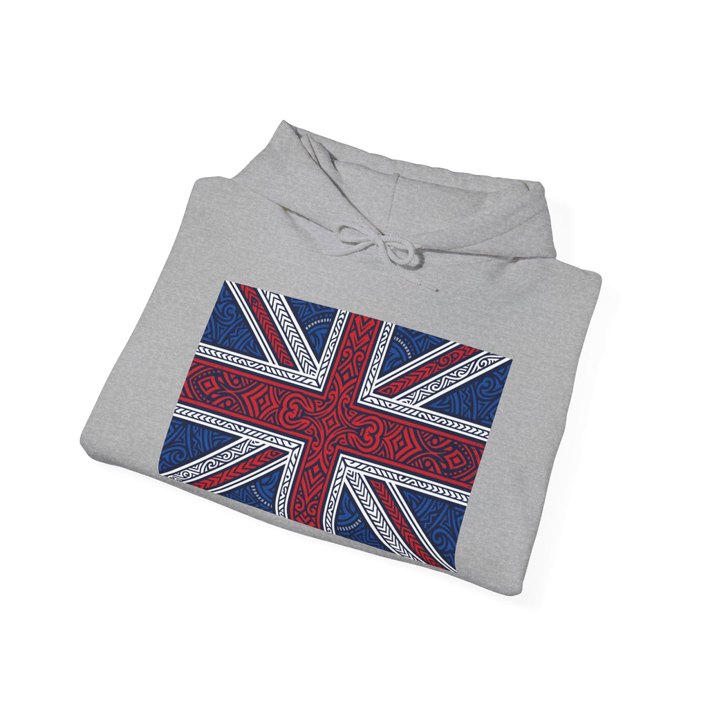 Union Jack Paisley Hoodie - British Flag Bandana Style Hooded Sweatshirt