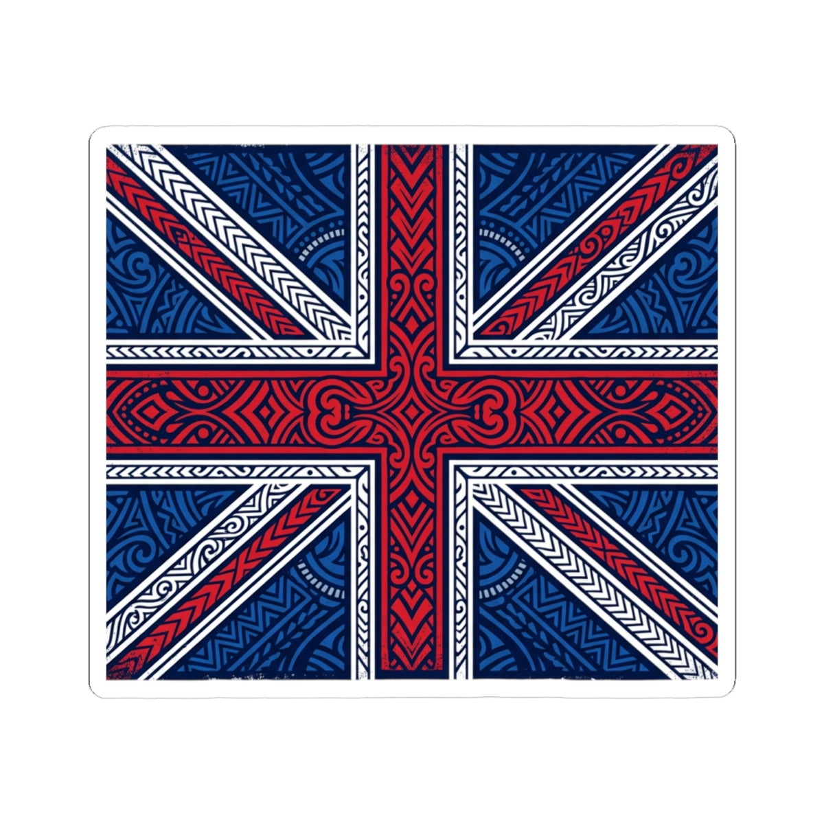 Union Jack Sticker — Celtic Knot British Flag Kiss-Cut Decal