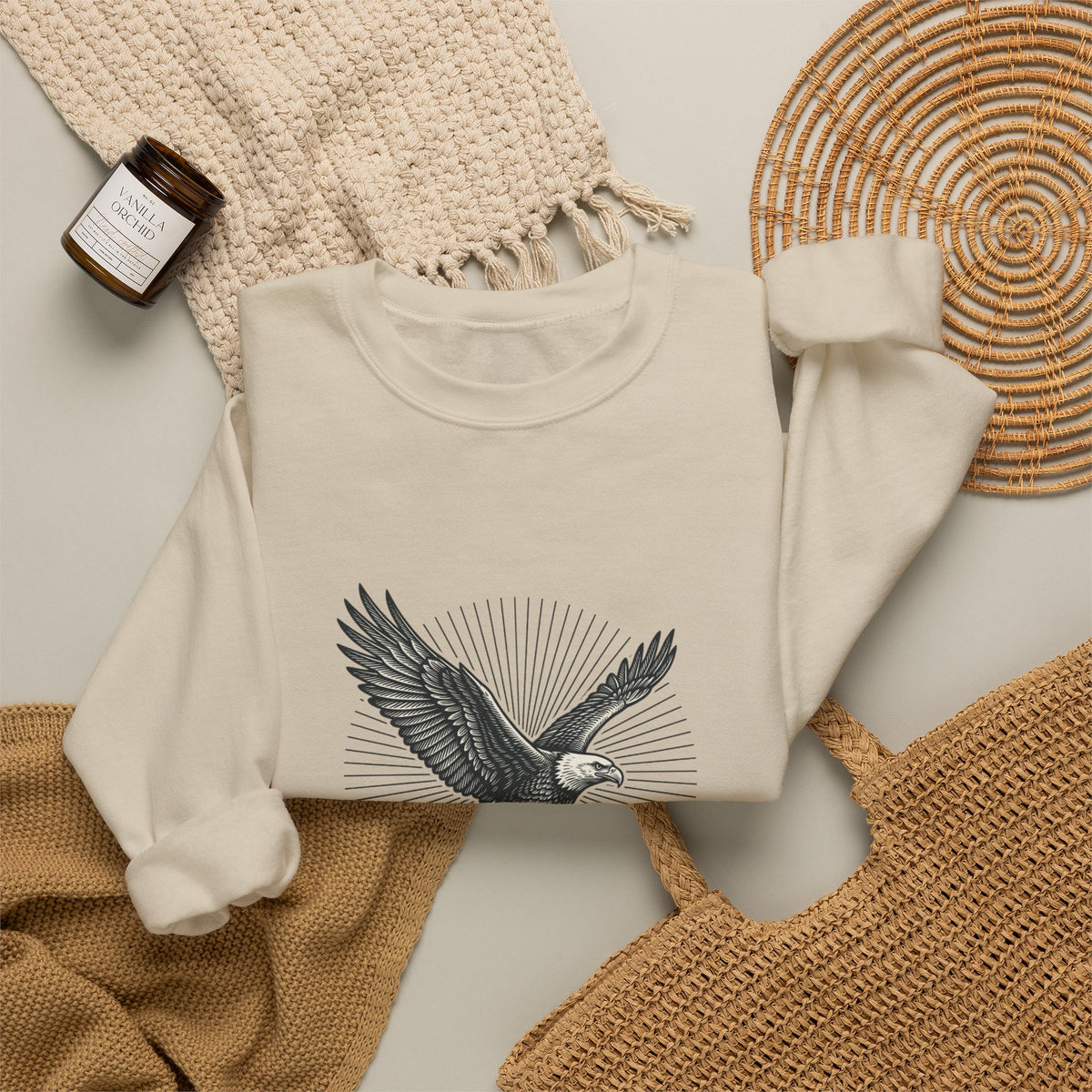Wings Like Eagles Sweatshirt | Christian Scripture Psalm 103:5 Faith Apparel
