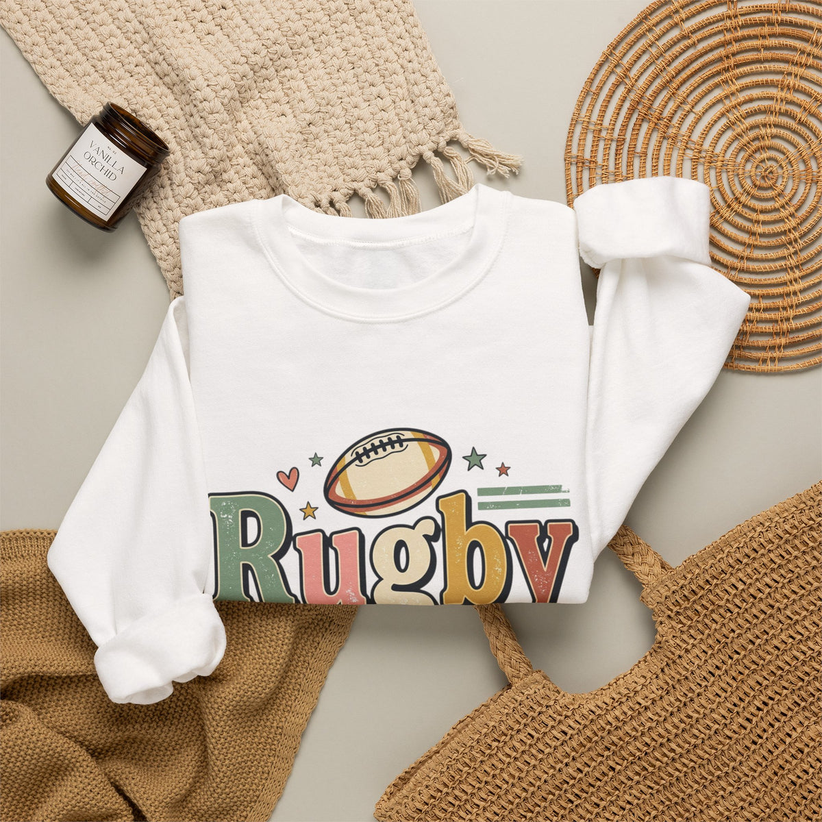 Rugby Dad Sweatshirt — Supportive, Devoted, Fatherly Crewneck