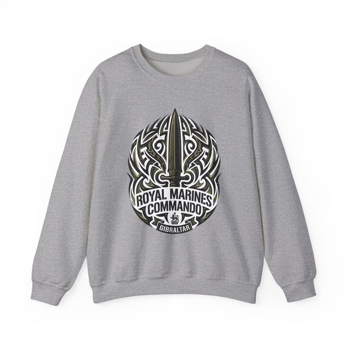 Royal Marines Commando Sweatshirt – Gibraltar Tribal Dagger Crewneck