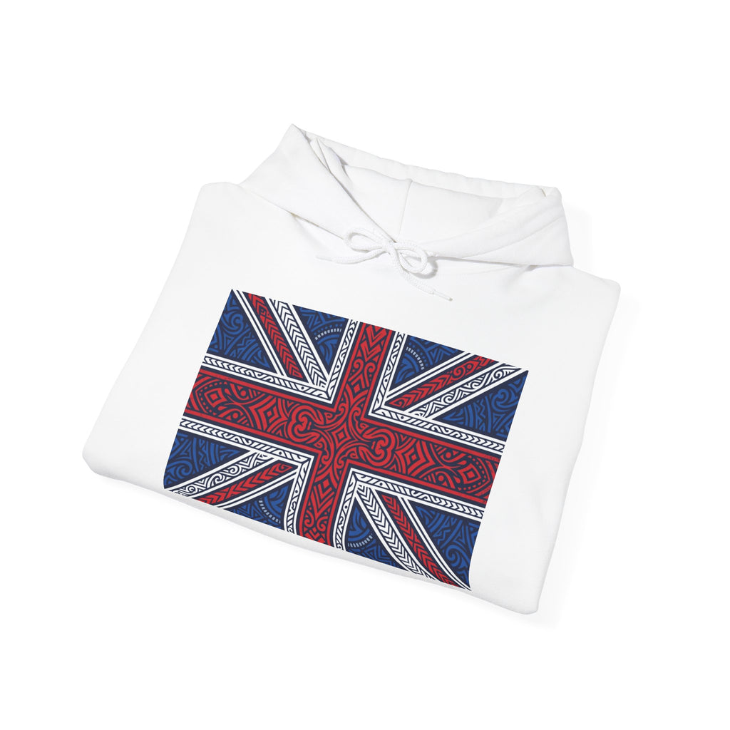 Union Jack Paisley Hoodie - British Flag Bandana Style Hooded Sweatshirt