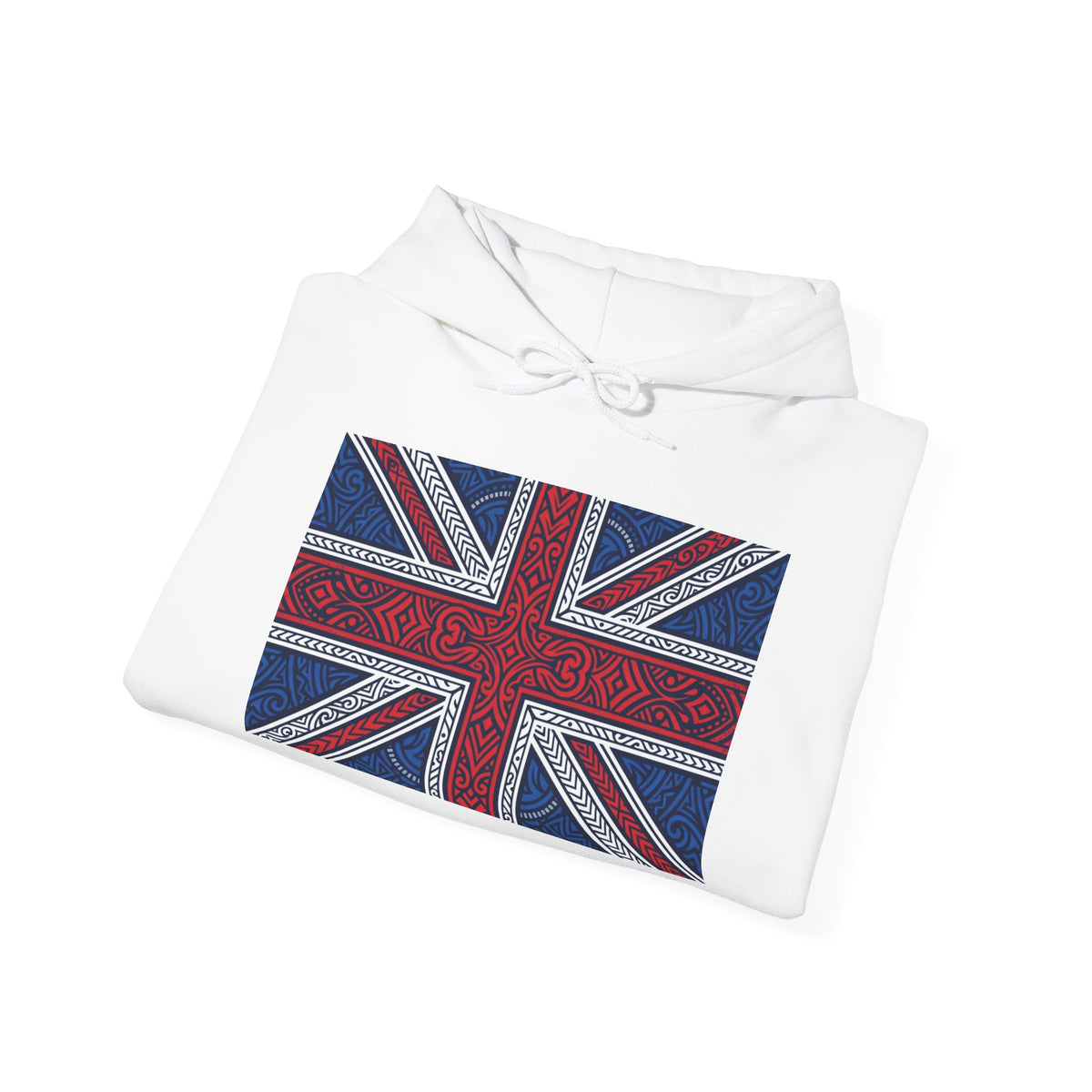 Union Jack Paisley Hoodie - British Flag Bandana Style Hooded Sweatshirt