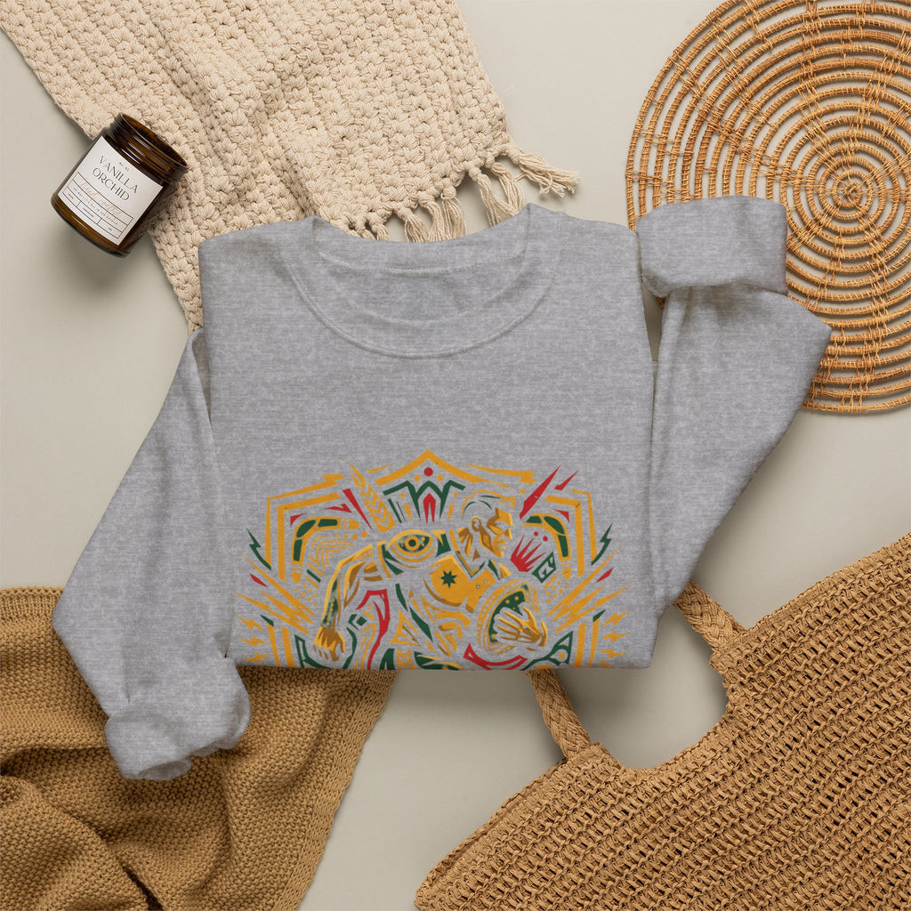 Australia Rugby Crewneck Sweatshirt — Abstract Kangaroo Rugby Design