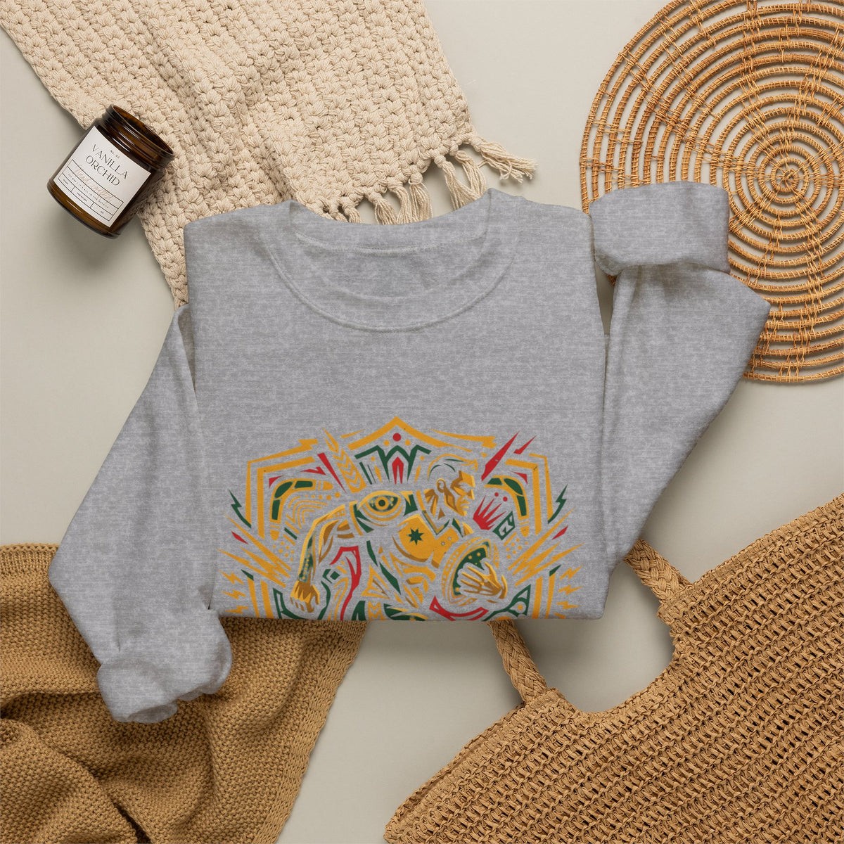 Australia Rugby Crewneck Sweatshirt — Abstract Kangaroo Rugby Design