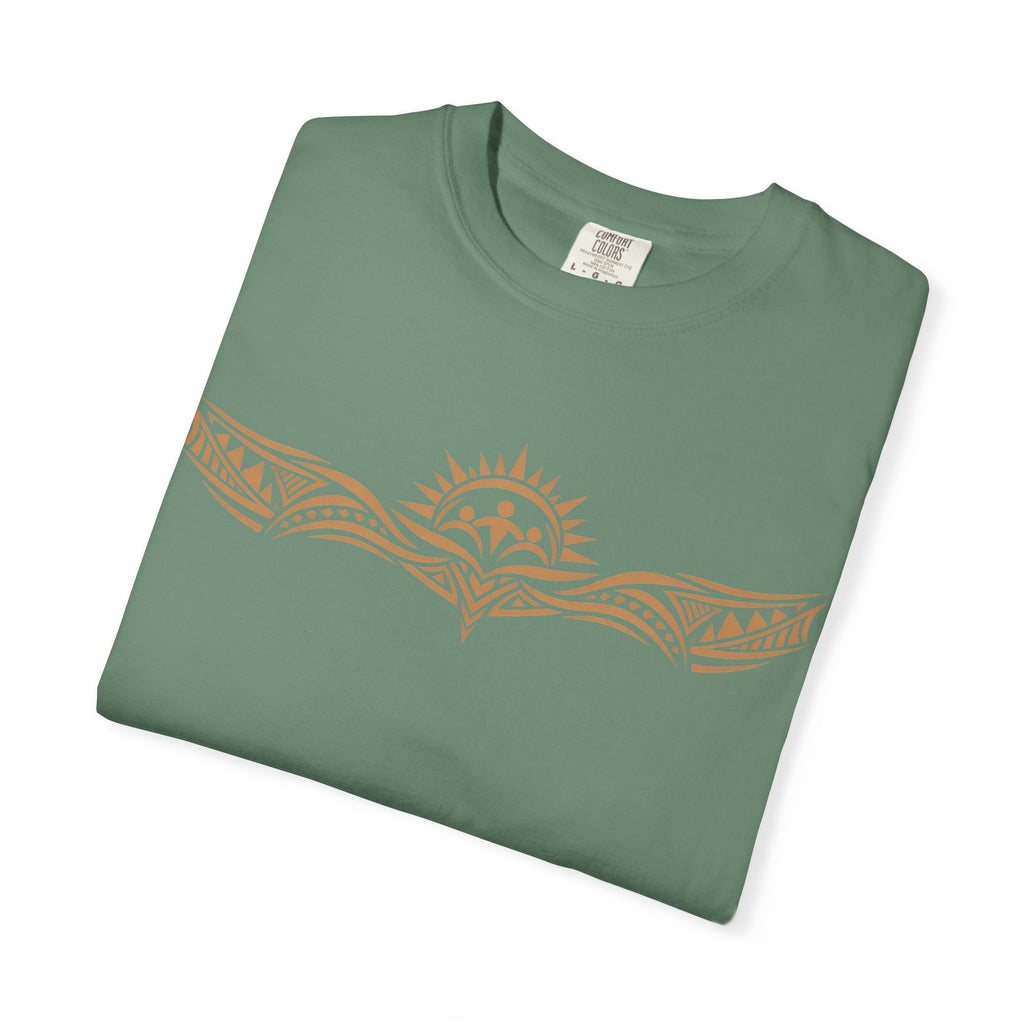 Tribal Sunset T‑Shirt — "Your Tribe" Inspirational Back Graphic