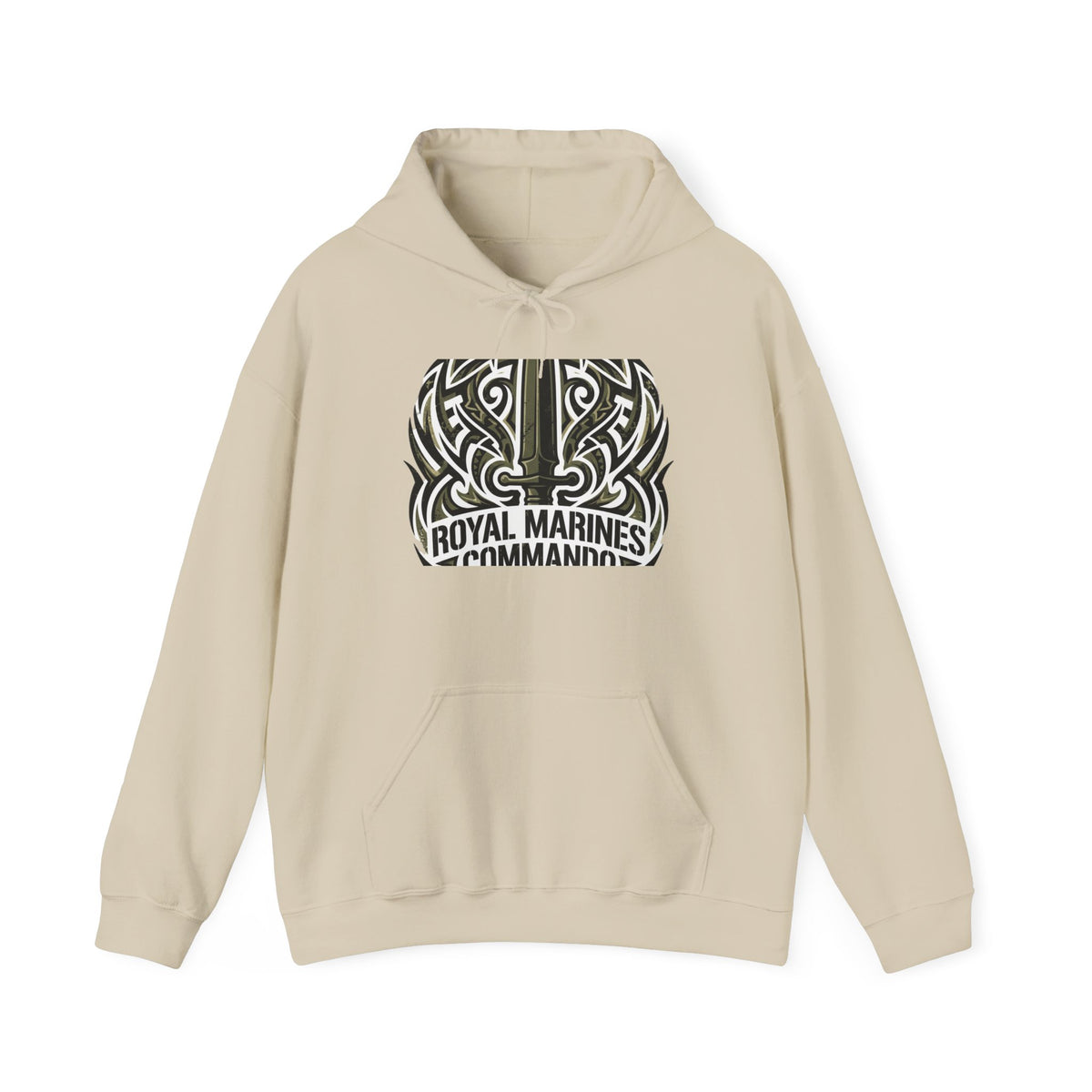 Royal Marines Commandos Tribal Hoodie — Military Graphic Hooded Sweatshirt