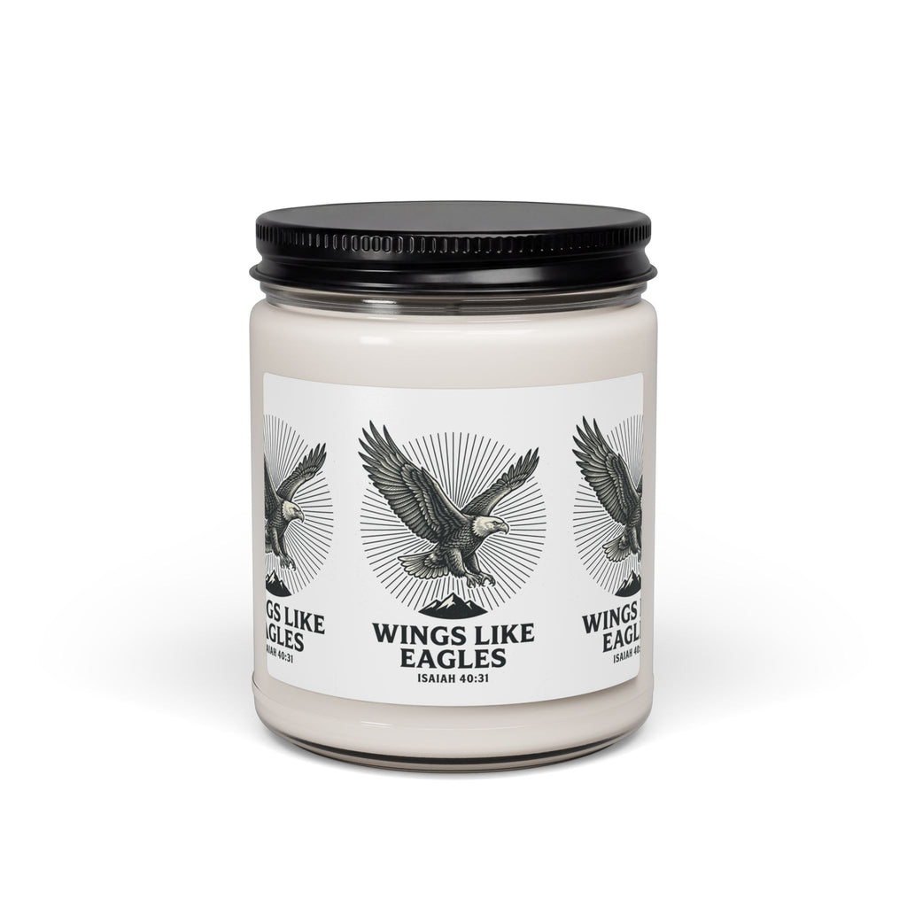Wings Like Eagles Candle | Soy Jar Candle, Isaiah 40:31 Christian Mens