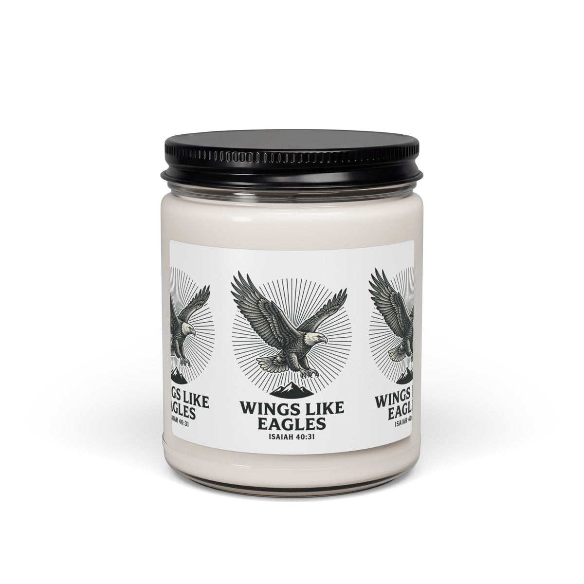 Wings Like Eagles Candle | Soy Jar Candle, Isaiah 40:31 Christian Mens