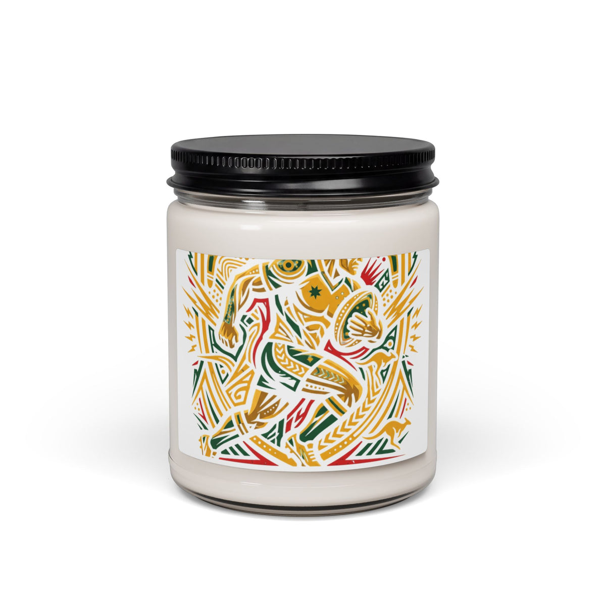 Soy Candle — Vibrant Folk Art Scented Jar (9 oz)