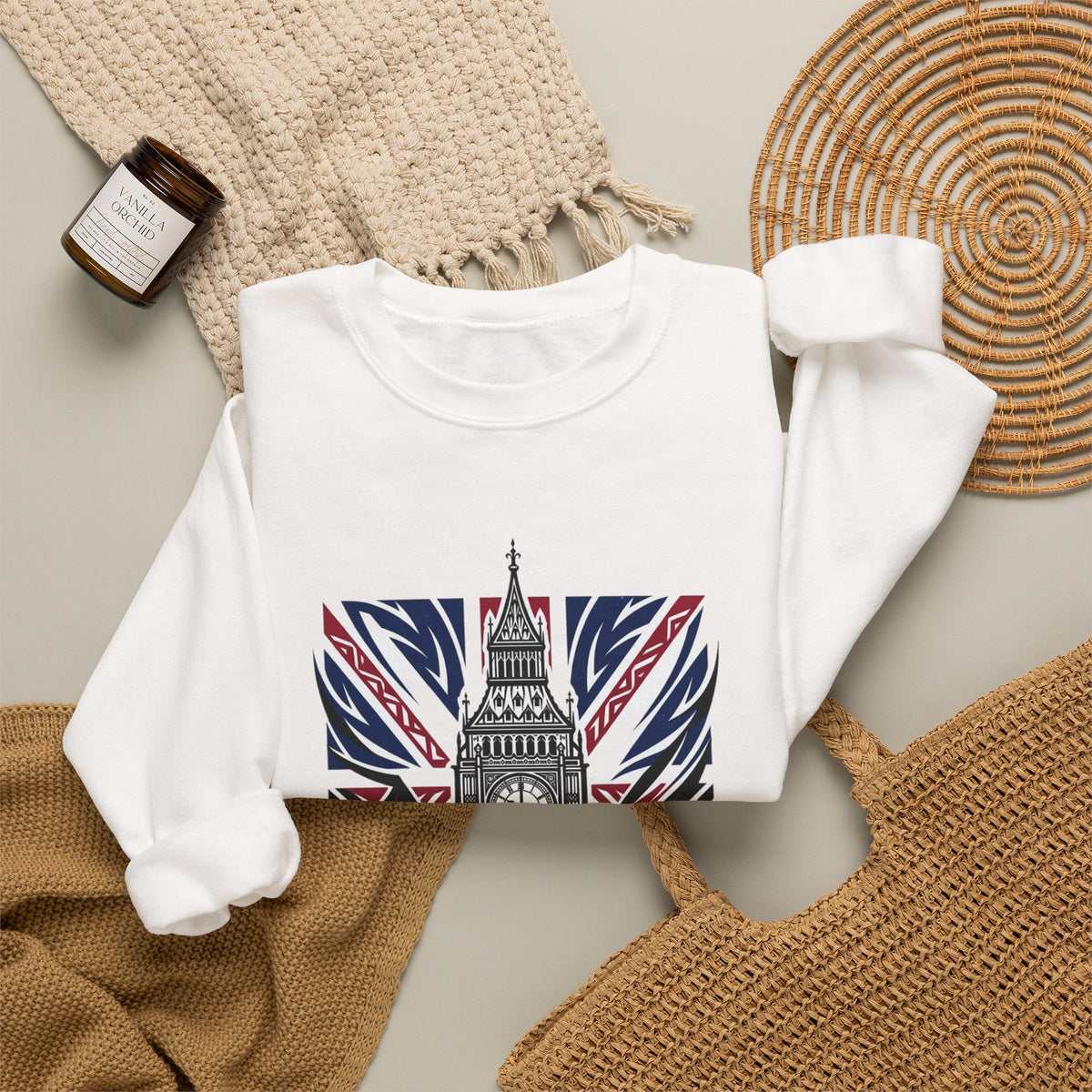 London Big Ben Union Jack Crewneck Sweatshirt