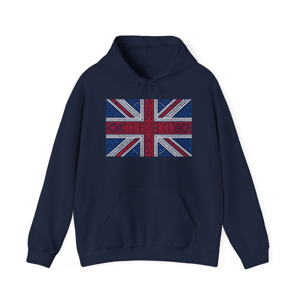 Union Jack Paisley Hoodie - British Flag Bandana Style Hooded Sweatshirt