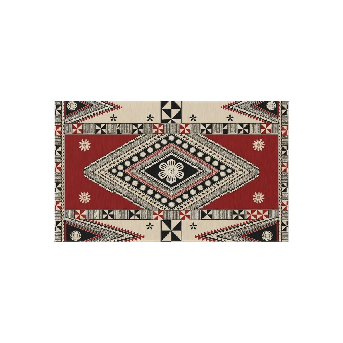 Southwestern Diamond Outdoor Rug — Durable Patio/Deck Accent Mat
