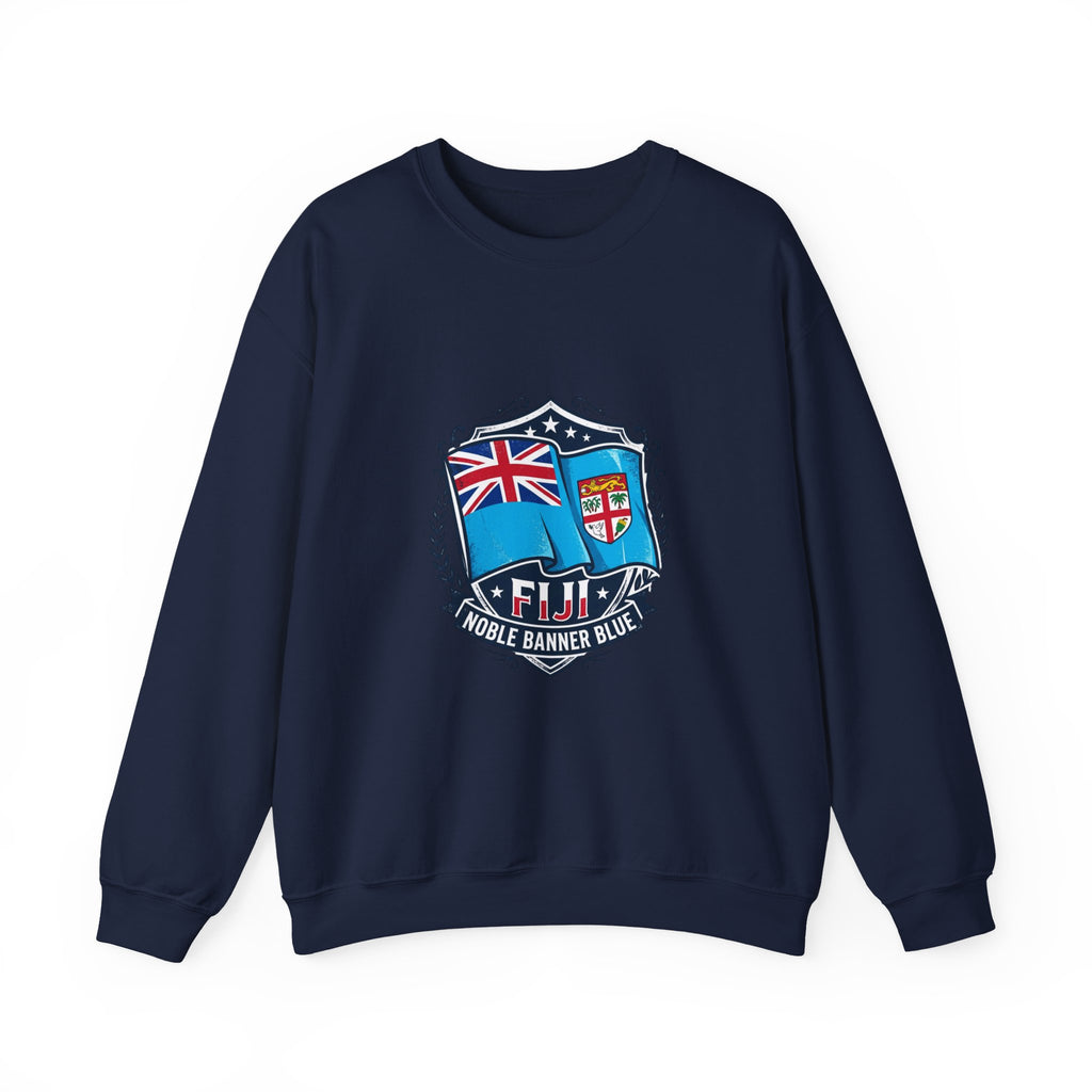 Fiji Crest Crewneck Sweatshirt – 'Noble Banner Blue' Heritage Pullover