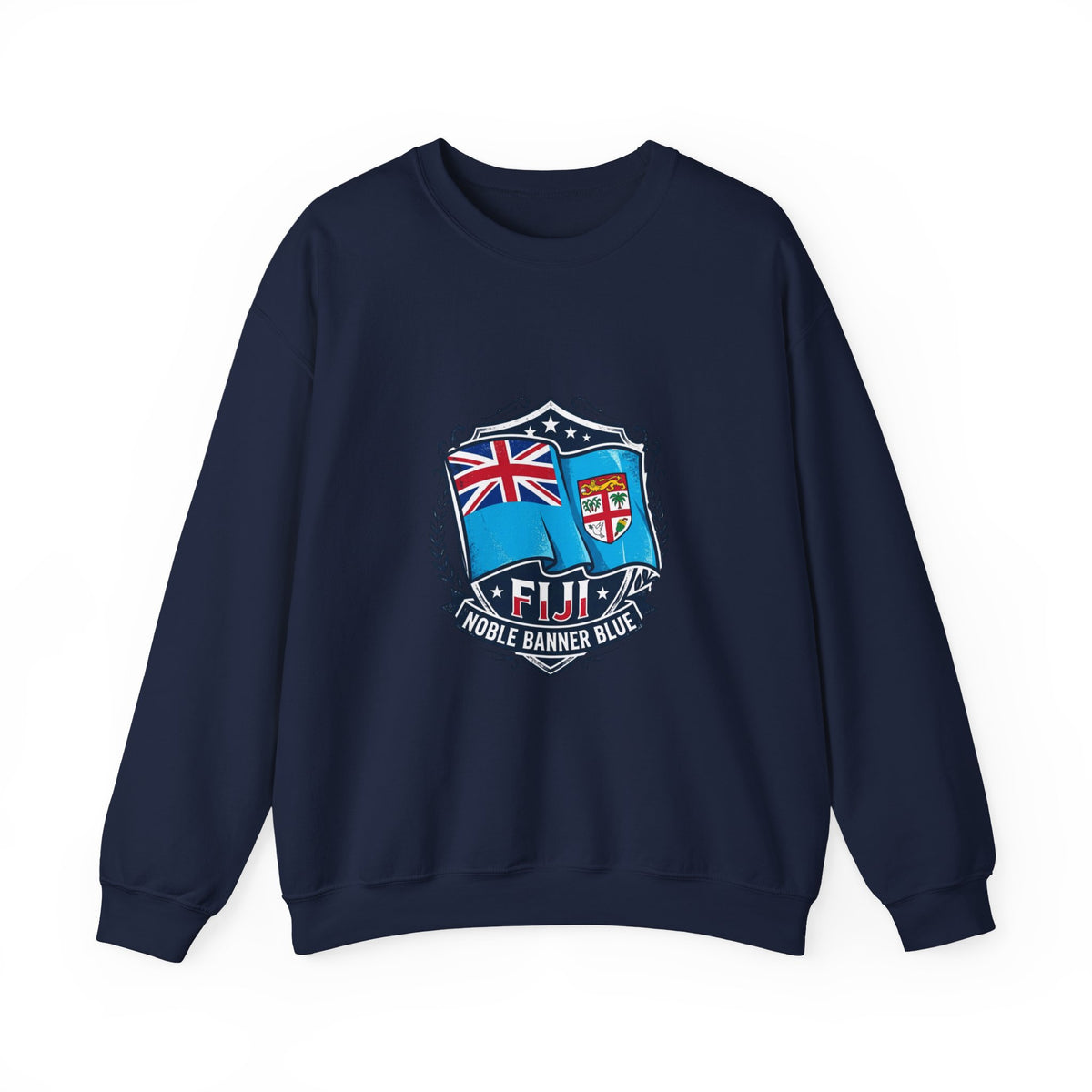 Fiji Crest Crewneck Sweatshirt – 'Noble Banner Blue' Heritage Pullover