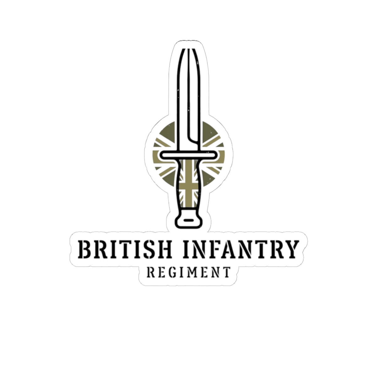 British Infantry Regiment Kiss-Cut Sticker - Military Emblem Vinyl Decal