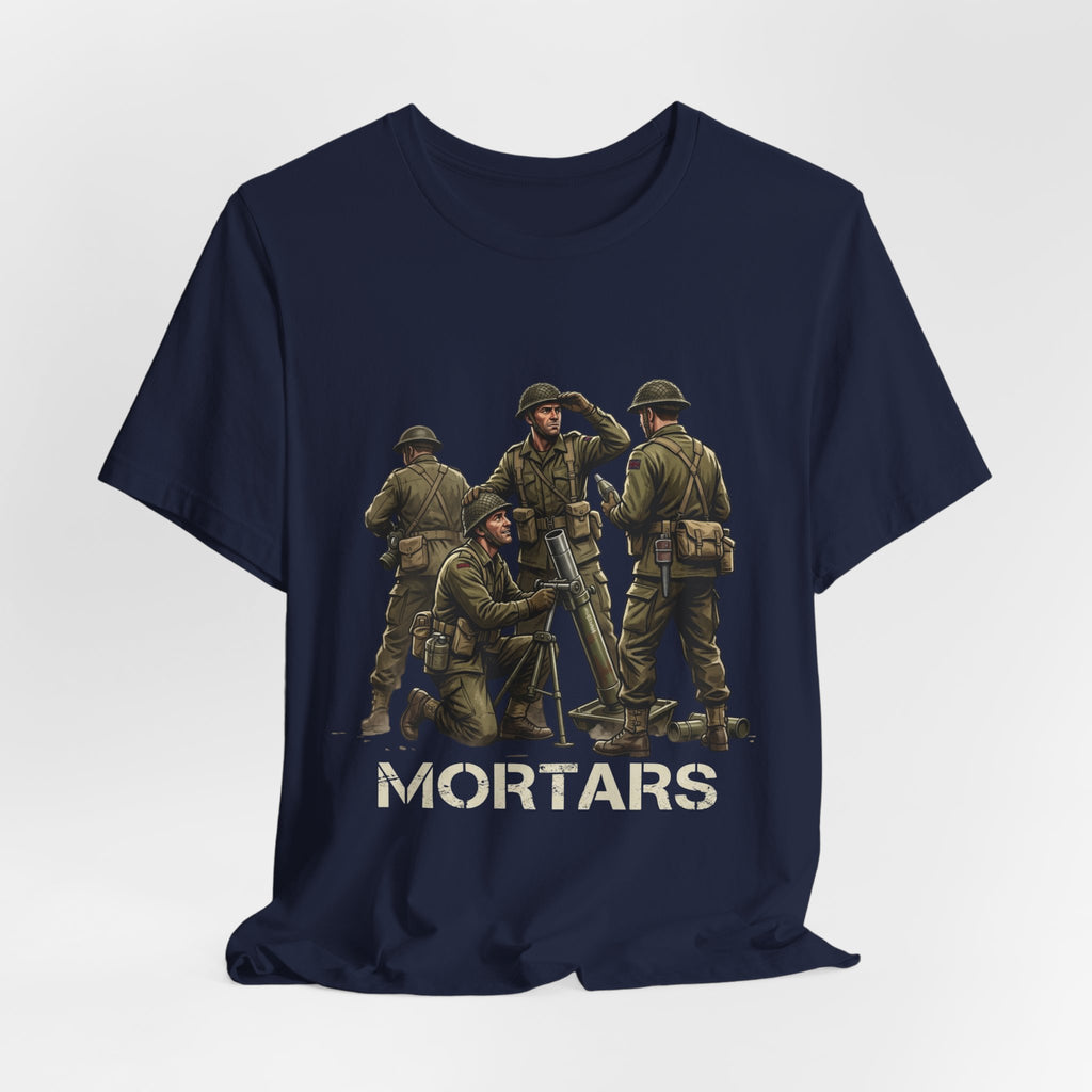 Mortars Military T‑Shirt — Vintage Squad Illustration Tee