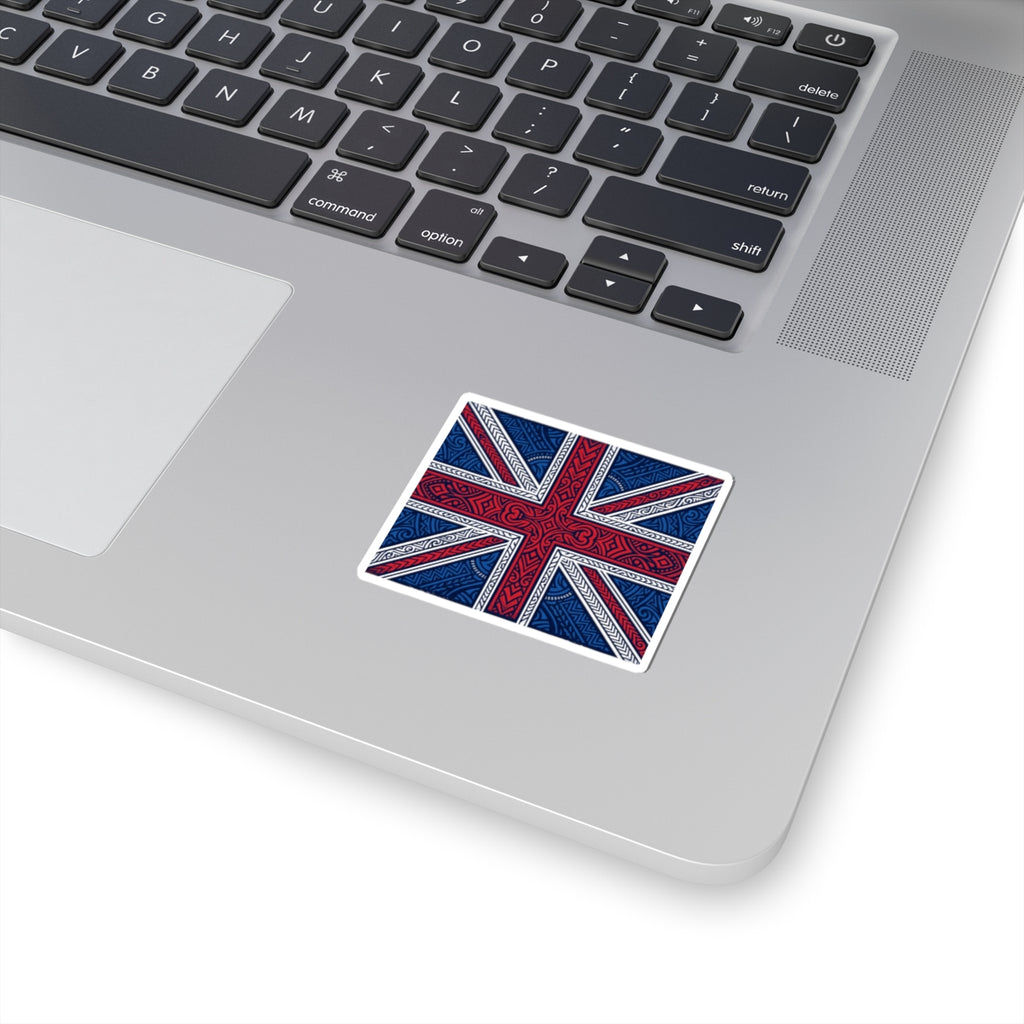 Union Jack Sticker — Celtic Knot British Flag Kiss-Cut Decal