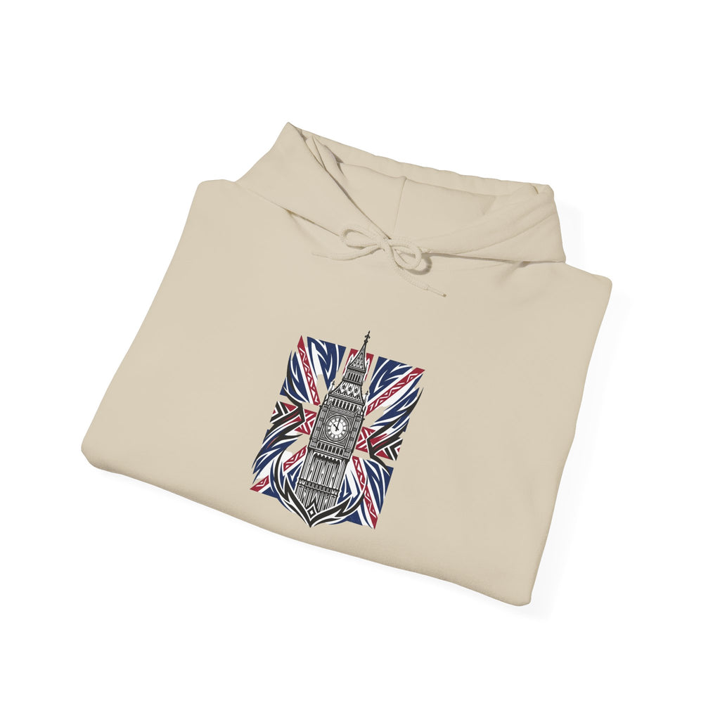 Big Ben Union Jack Hoodie – British Landmark Graphic Sweatshirt