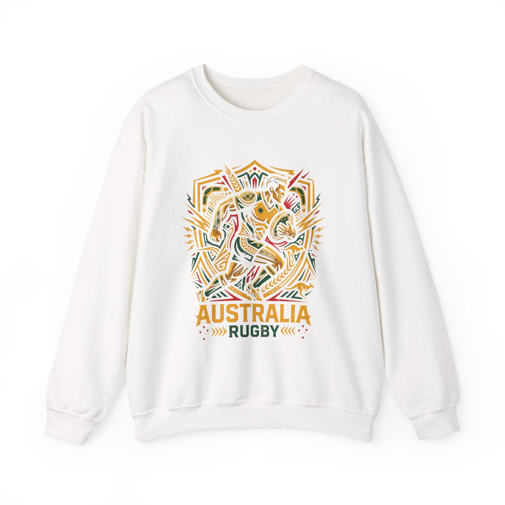 Australia Rugby Crewneck Sweatshirt — Indigenous-Inspired Kookaburra Design