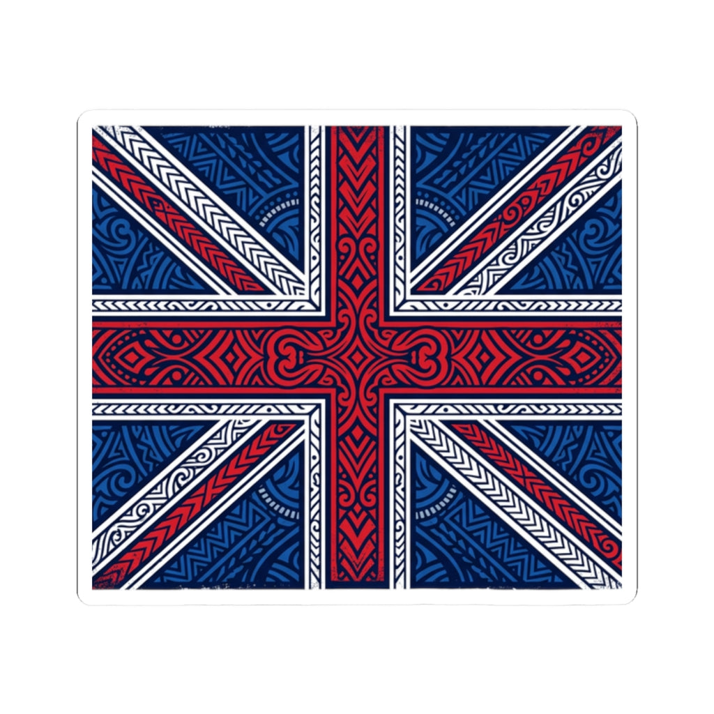 Union Jack Sticker — Celtic Knot British Flag Kiss-Cut Decal