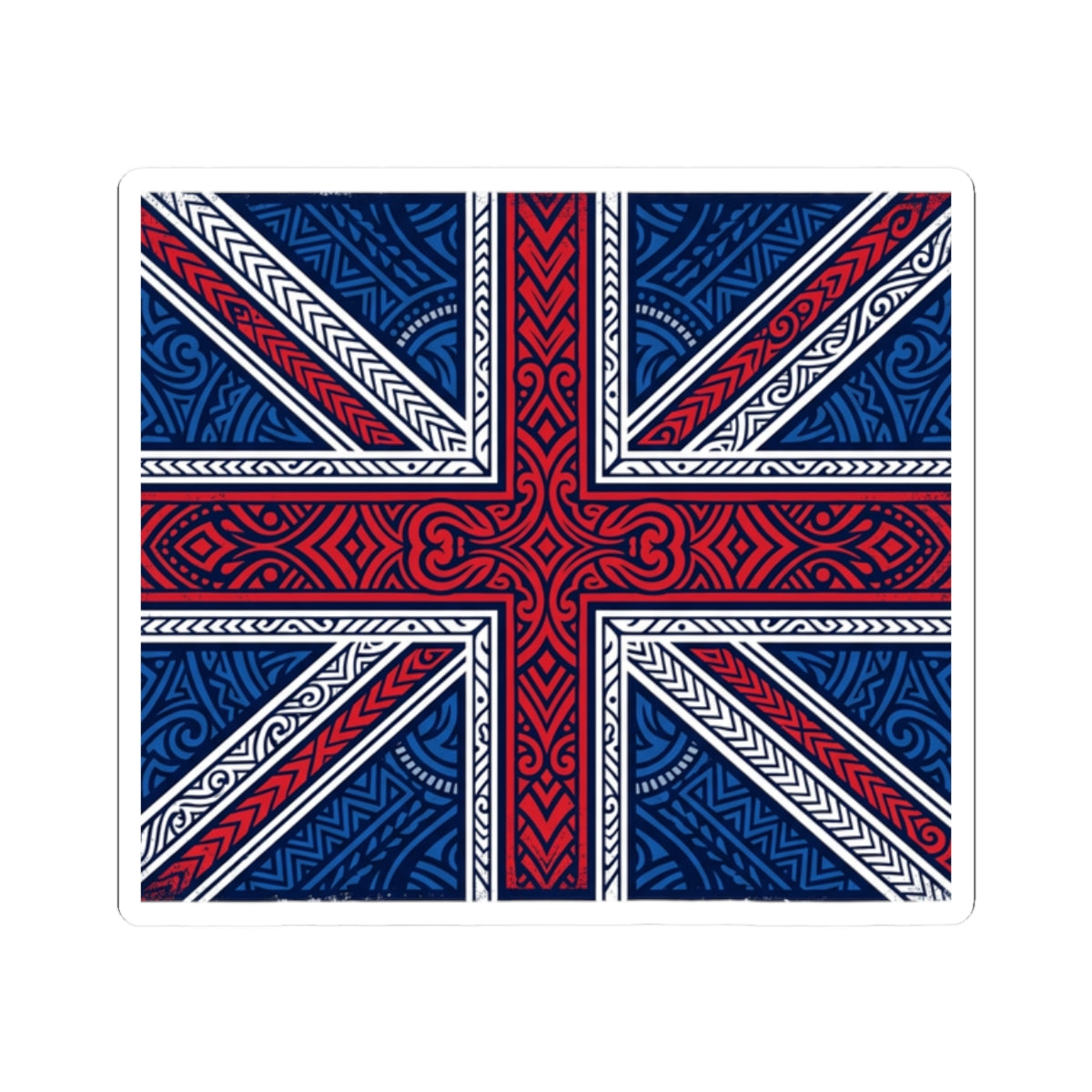 Union Jack Sticker — Celtic Knot British Flag Kiss-Cut Decal