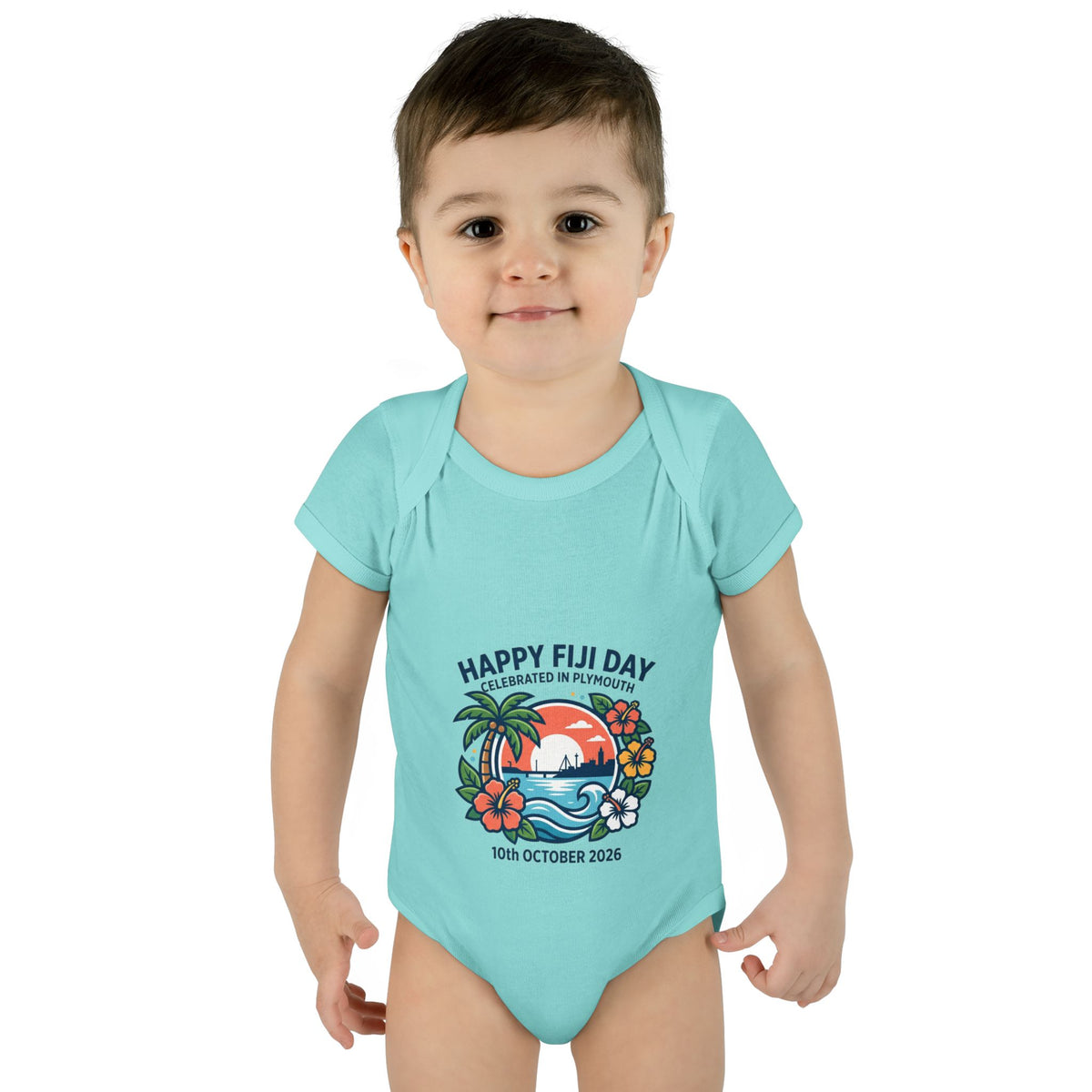 Happy Fiji Day Infant Bodysuit — Tropical Island Baby Onesie (10th October 2026)