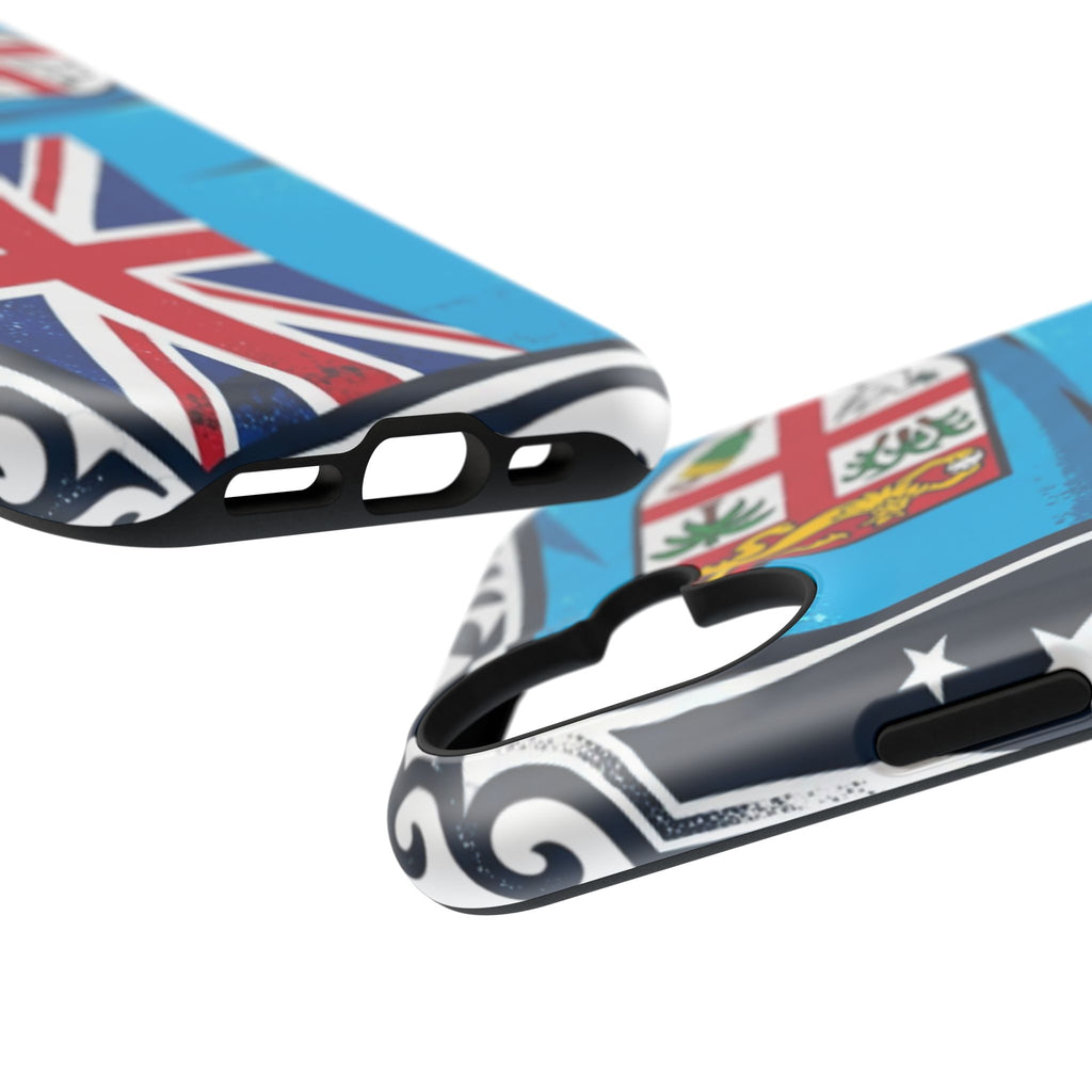 Fiji Flag Impact-Resistant Phone Case — Durable Protective Cover with Fiji Coat of Arms & Union Jack Design