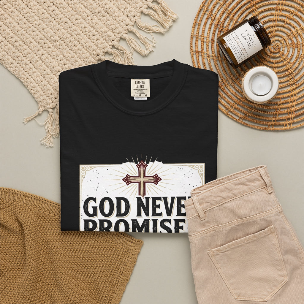 Christian Victory T-Shirt — "God Never Promised Victory Without a Fight" Inspirational Tee