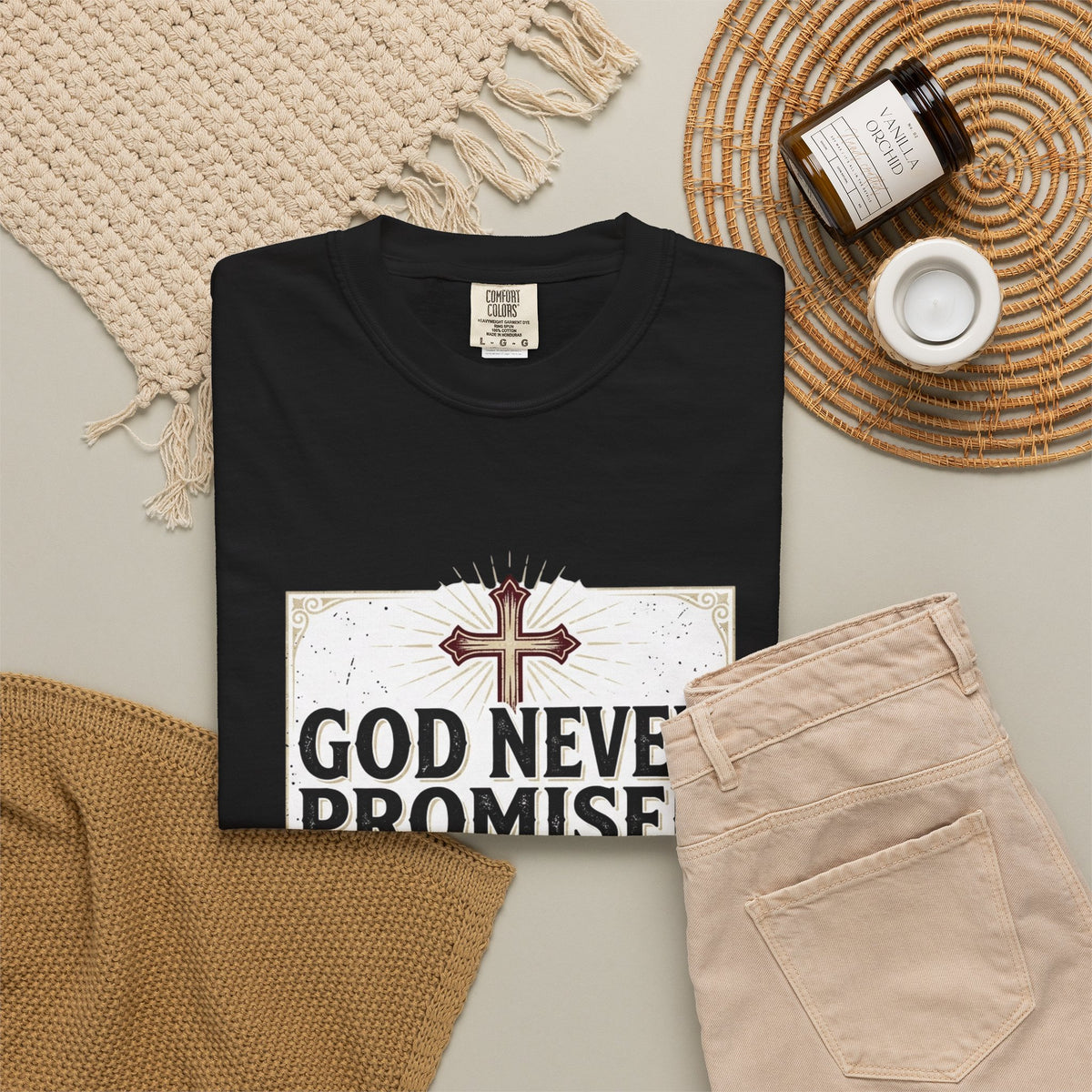 Christian Victory T-Shirt — "God Never Promised Victory Without a Fight" Inspirational Tee