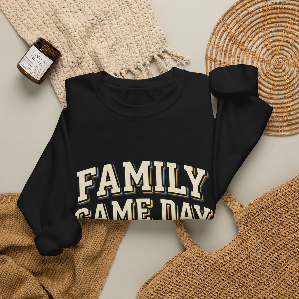 Family Game Day Sweatshirt — "Family Game Day Together We Cheer" Cozy Crewneck