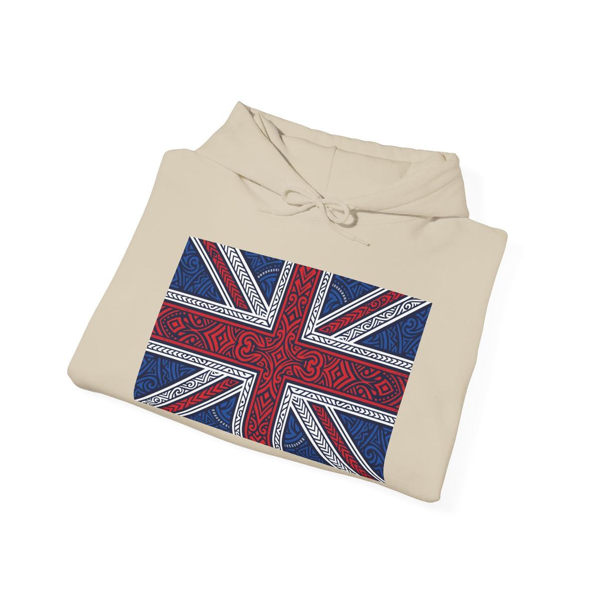 Union Jack Paisley Hoodie - British Flag Bandana Style Hooded Sweatshirt