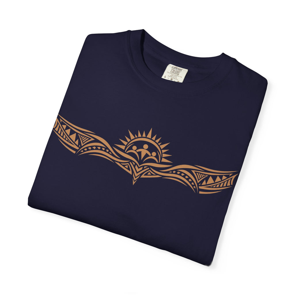 Tribal Sunset T‑Shirt — "Your Tribe" Inspirational Back Graphic