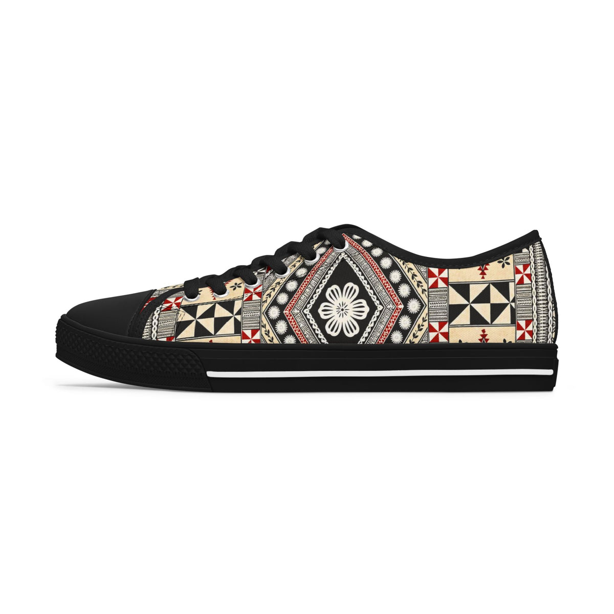 Boho Mosaic Low Top Sneakers — Patterned Casual Shoes