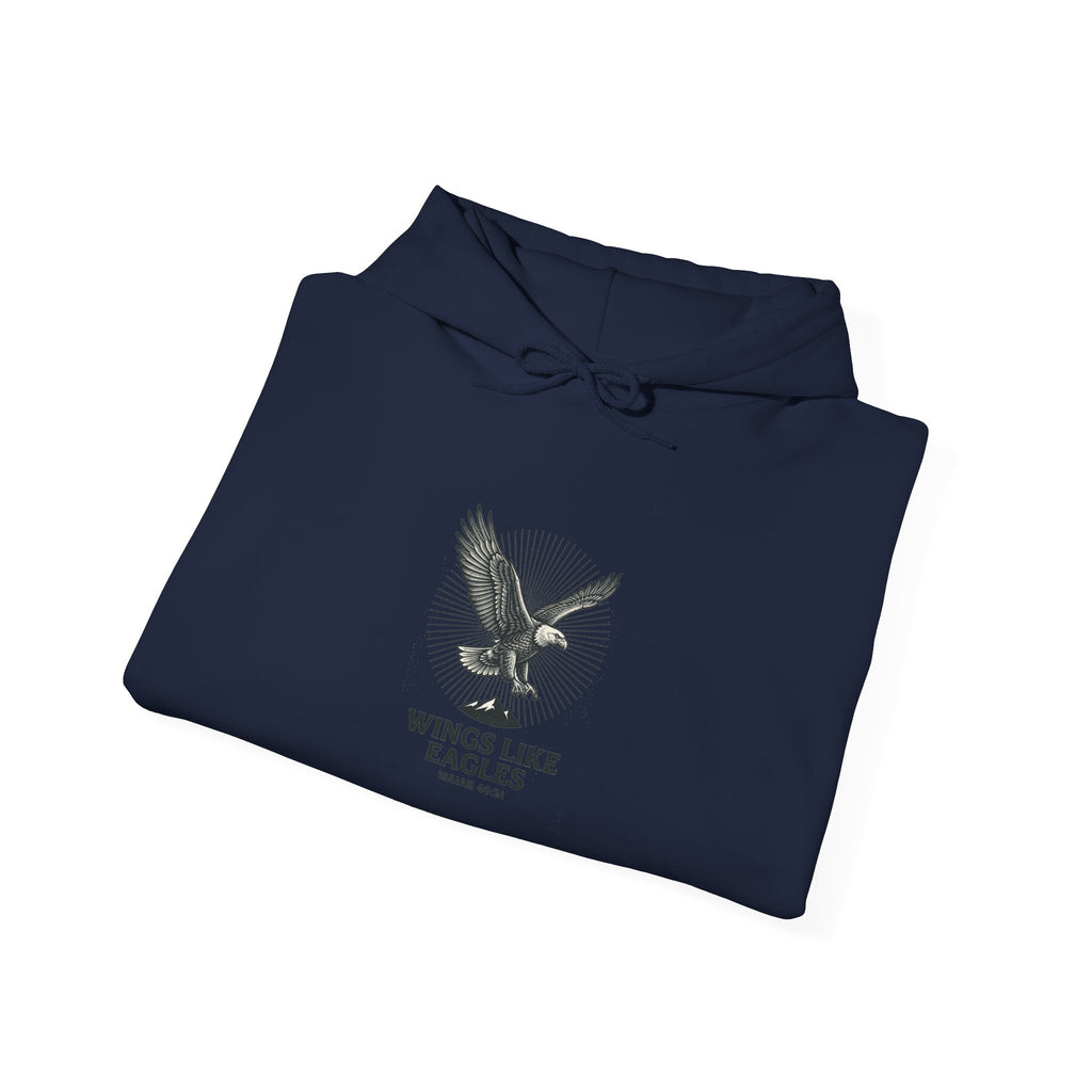 Wings Like Eagles Hoodie | Christian faith apparel, scripture tee