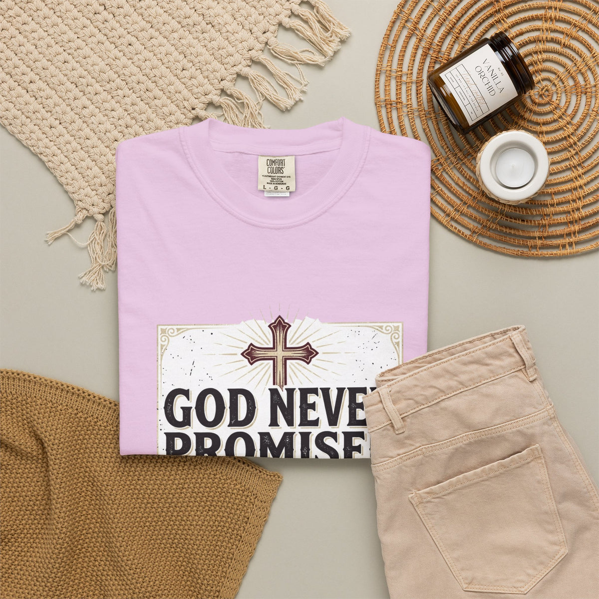 Christian Victory T-Shirt — "God Never Promised Victory Without a Fight" Inspirational Tee