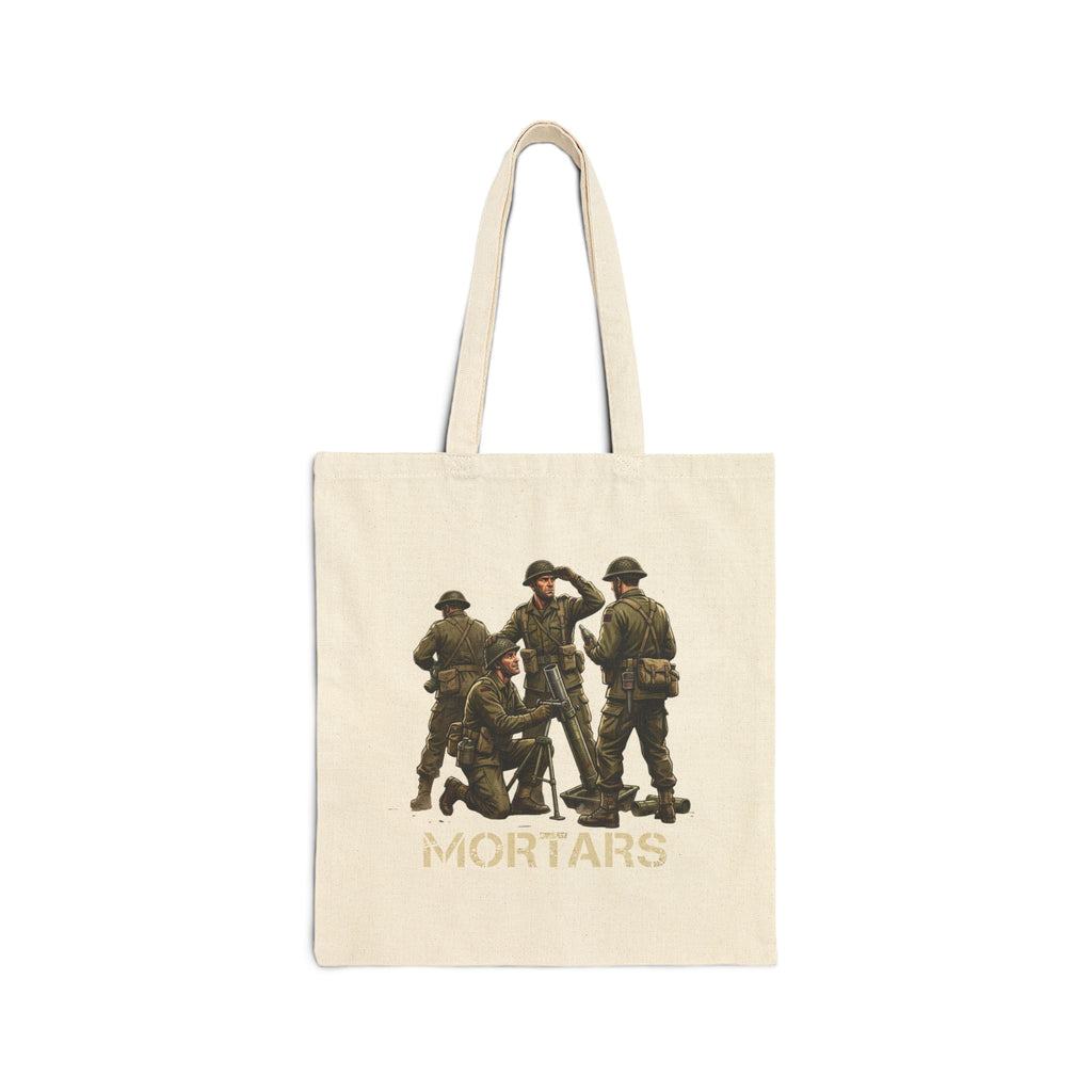 Mortars Army Soldiers Cotton Canvas Tote Bag – Military History Gift