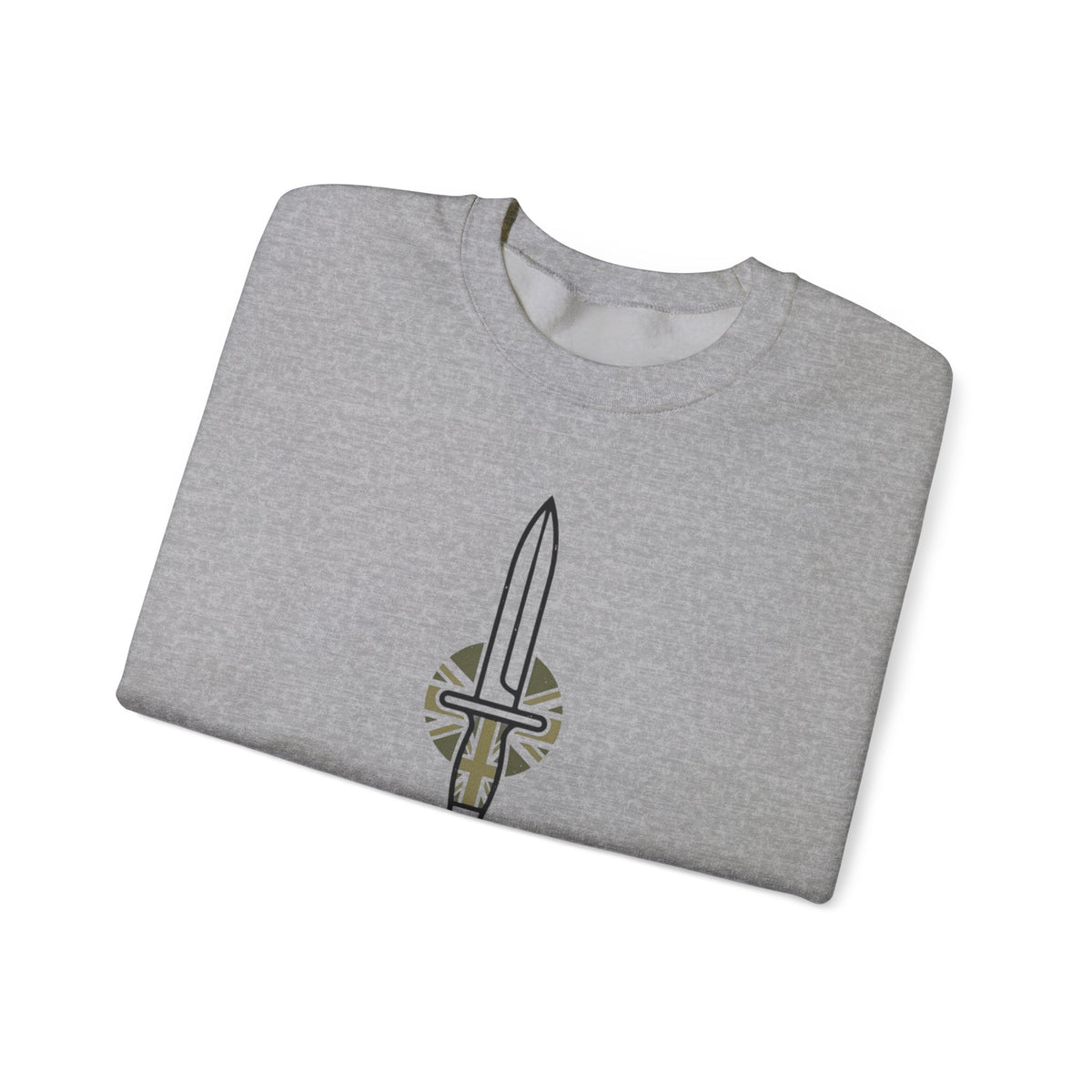 British Infantry Regiment Crewneck Sweatshirt — Sword Emblem Military Pullover