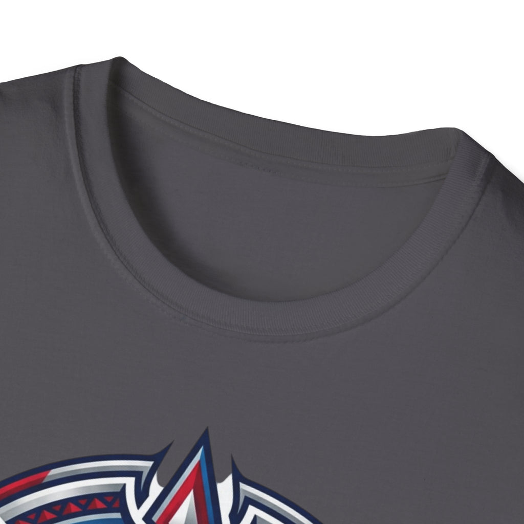 Patriotic Tribal Eagle T-Shirt – Red White Blue Heraldic Graphic Tee